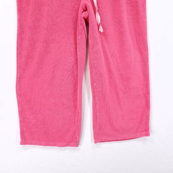 Lily Pulitzer Drawstring Capri Pants Womens Size Medium Terry Cloth Pink - Picture 15 of 16